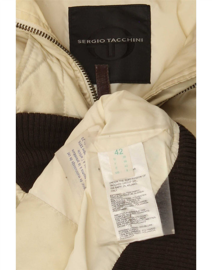 Damska ocieplana kurtka z kapturem Sergio Tacchini IT 42 w kolorze średniego beżu