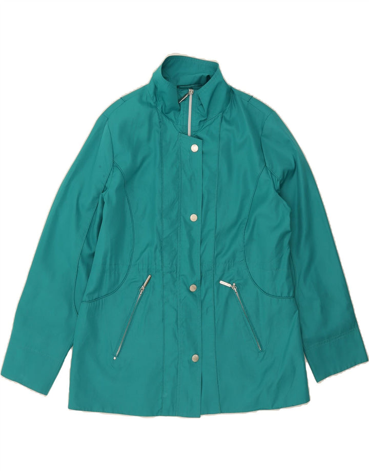 PACO BOUTIQUE Womens Rain Jacket UK 16 Large Turquoise Polyester Vintage Paco Boutique and Second-Hand Paco Boutique from Messina Hembry 