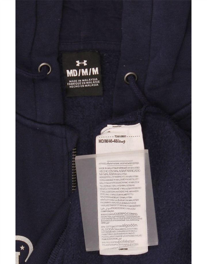 Męski sweter z kapturem i zamkiem Under Armour, średni granatowy, bawełniany