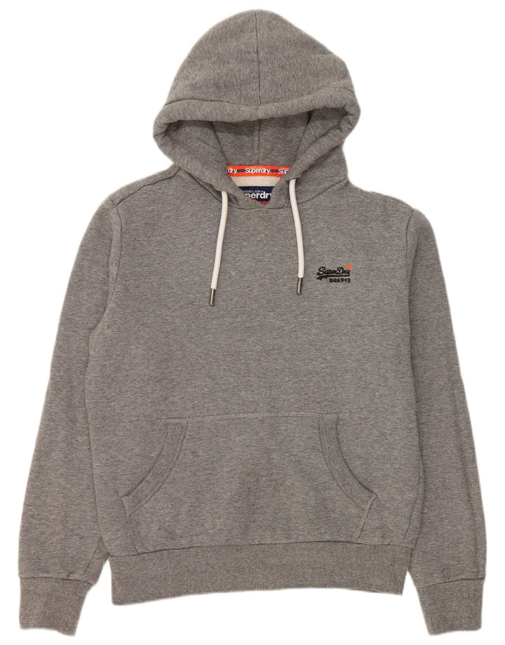 Męski sweter z kapturem Superdry, średnioszary, bawełniany