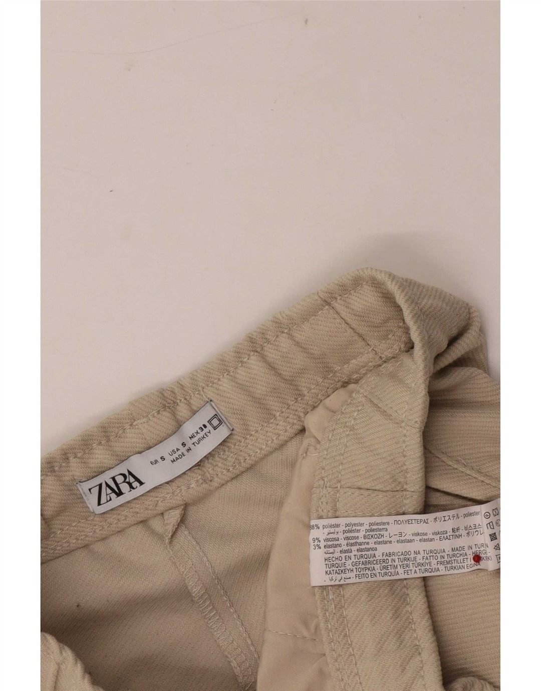 Męskie spodenki codzienne Zara, małe W27, beżowy poliester