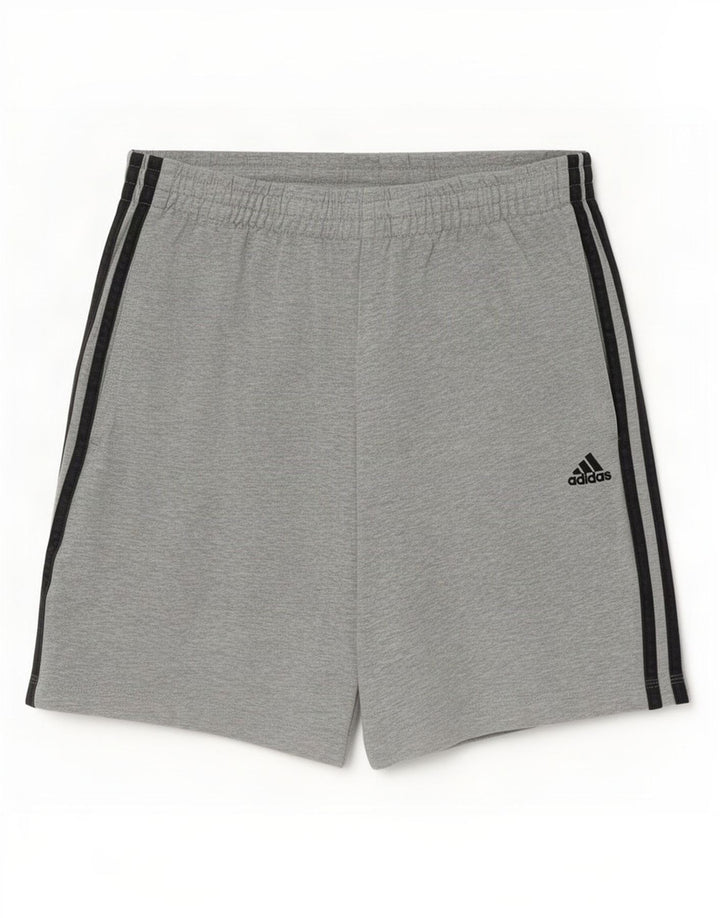 Męskie spodenki sportowe Adidas Climalite, małe, szare, bawełniane