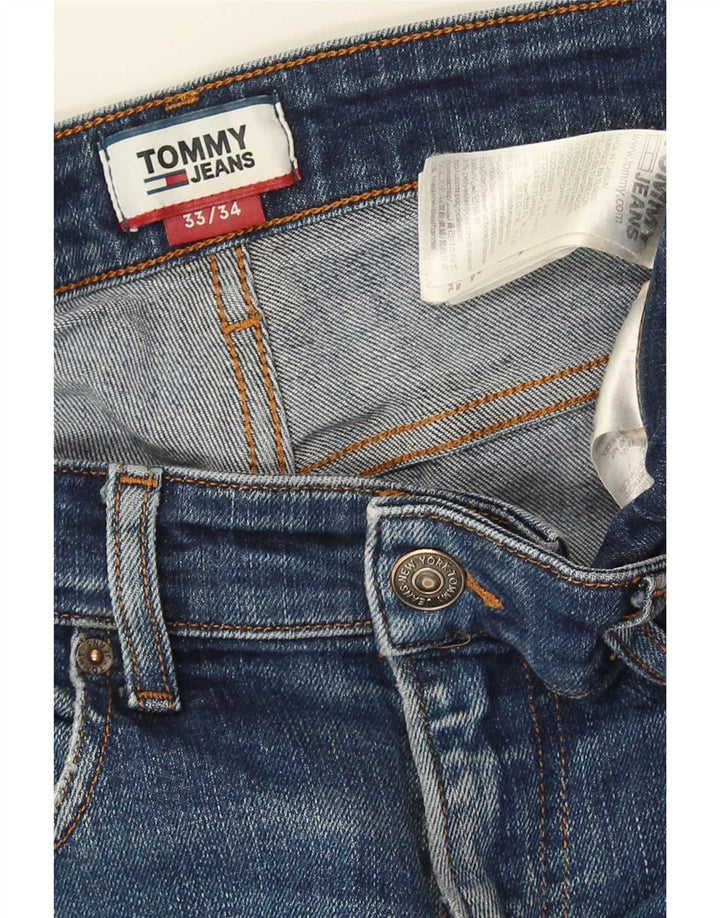 Męskie proste dżinsy Tommy Hilfiger W33 L34 Niebieskie bawełniane