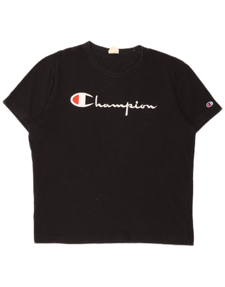 Męski T-shirt Champion z grafiką, XL, czarny