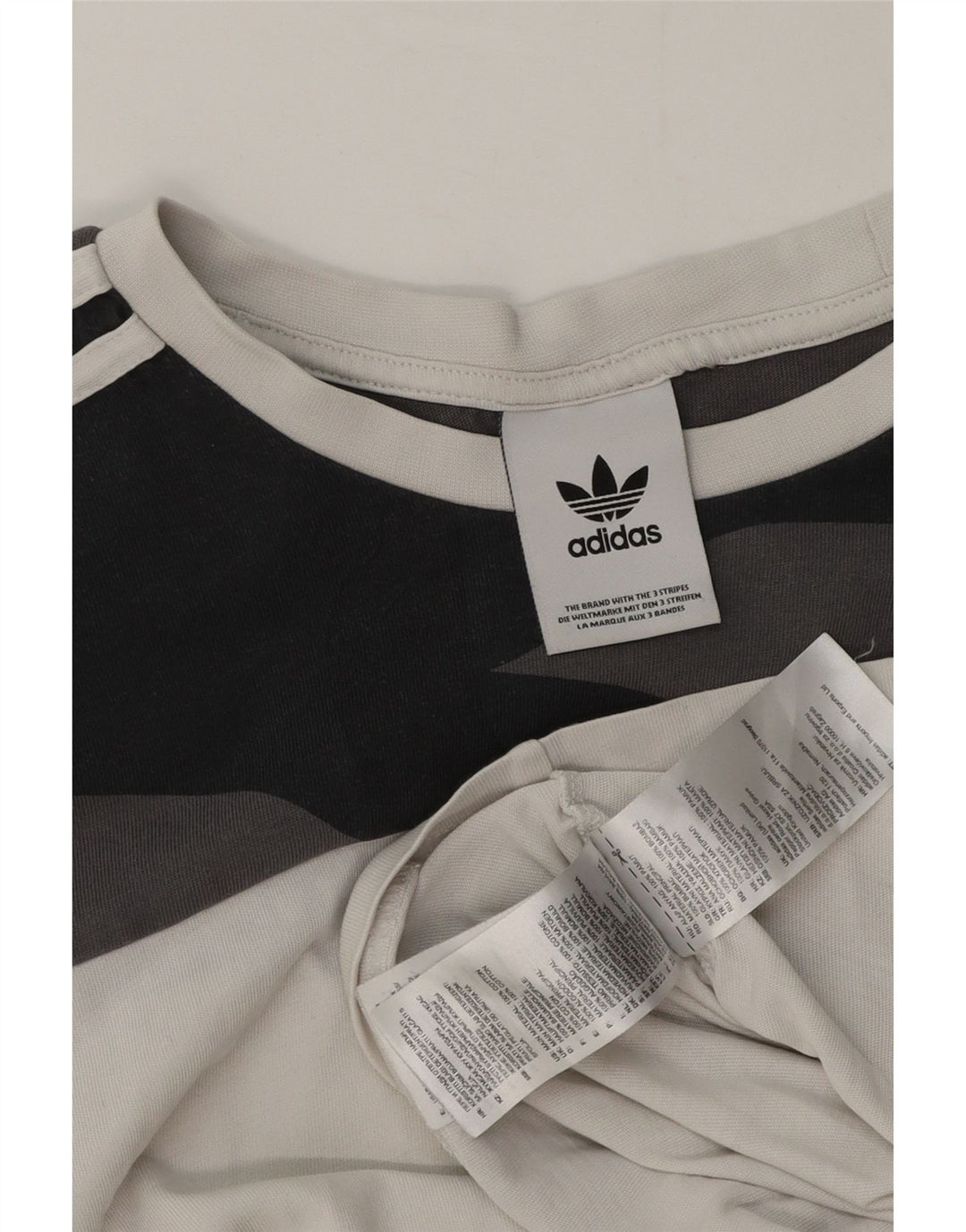 Adidas Męski T-Shirt Top Mały Biały Kamuflaż Bawełniany