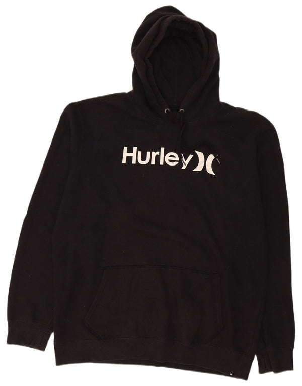 Męski sweter z kapturem Hurley XL, czarny, poliestrowy