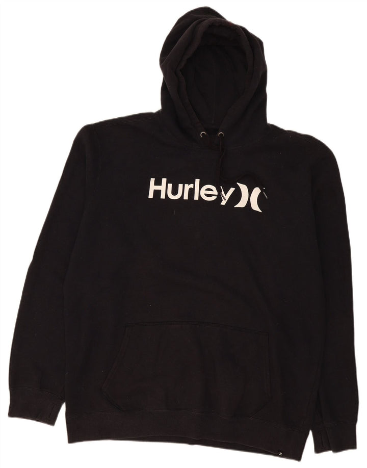 Męski sweter z kapturem Hurley XL, czarny, poliestrowy