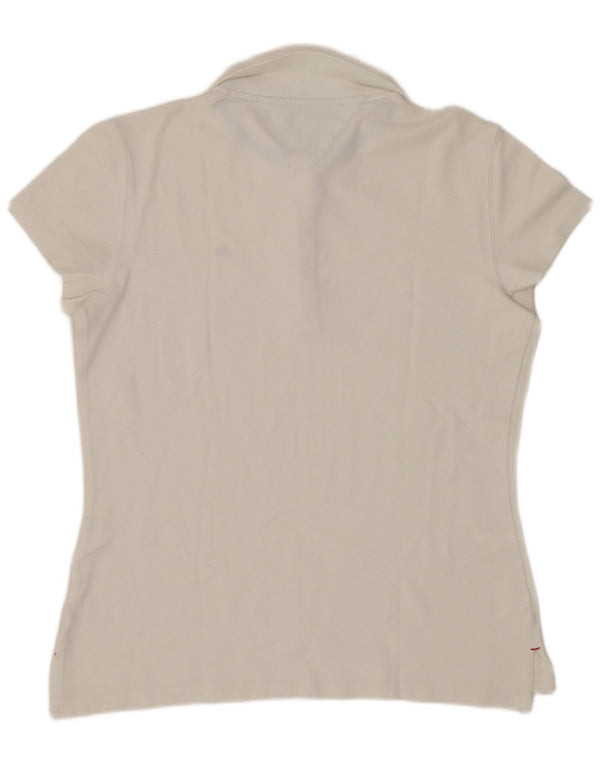 Damska koszulka polo Slim Fit Tommy Hilfiger UK 12, średnia biel