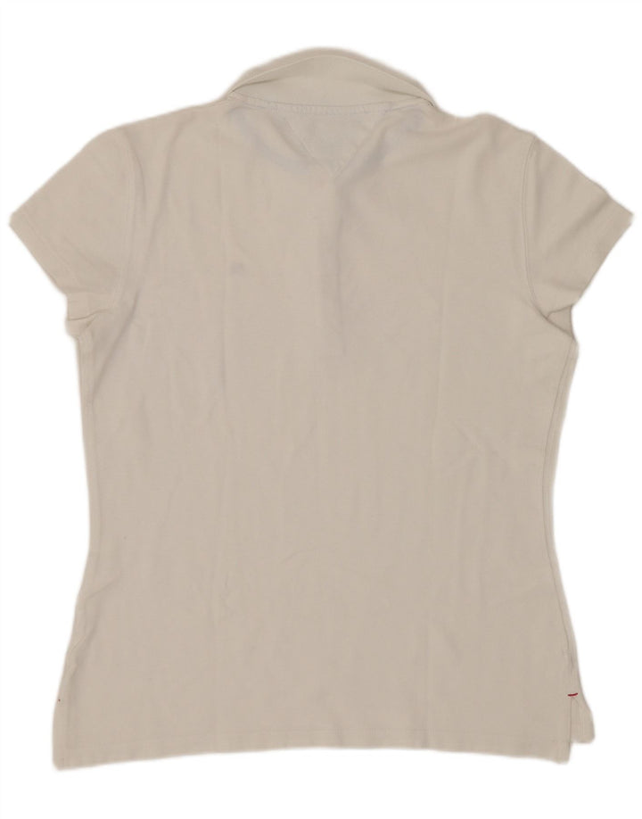 Damska koszulka polo Slim Fit Tommy Hilfiger UK 12, średnia biel