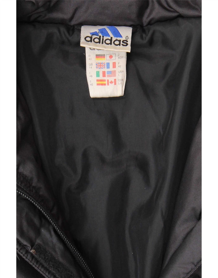 Damska ocieplana kurtka Adidas UK 14, duża granatowa, poliamidowa
