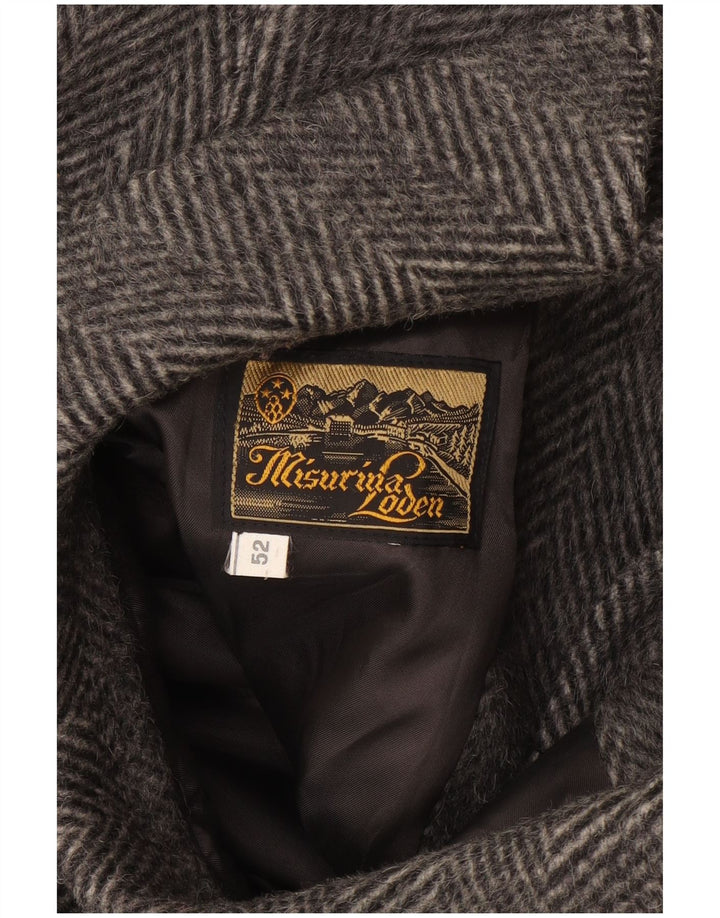 Płaszcz męski Vintage IT 52 XL Szary w jodełkę