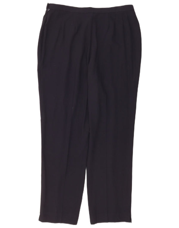 Marks & Spencer Damskie spodnie codzienne z wysokim stanem UK 16, duże W34 L28 Granatowe