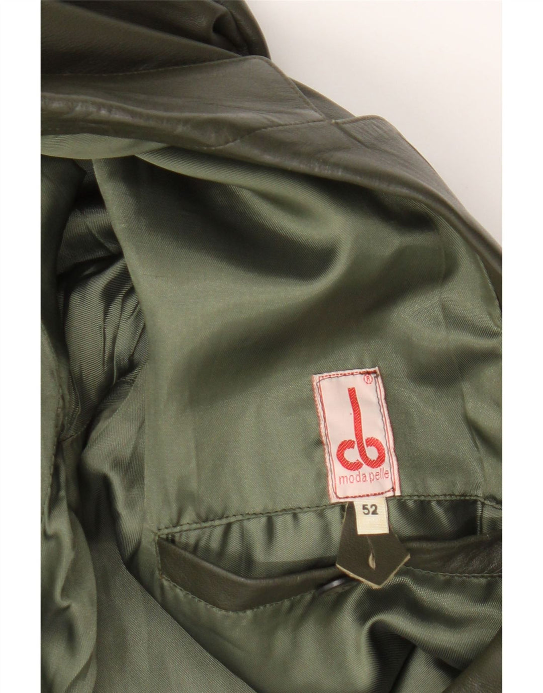 Vintage męska skórzana marynarka zapinana na 2 guziki IT 52 XL, zielona skóra