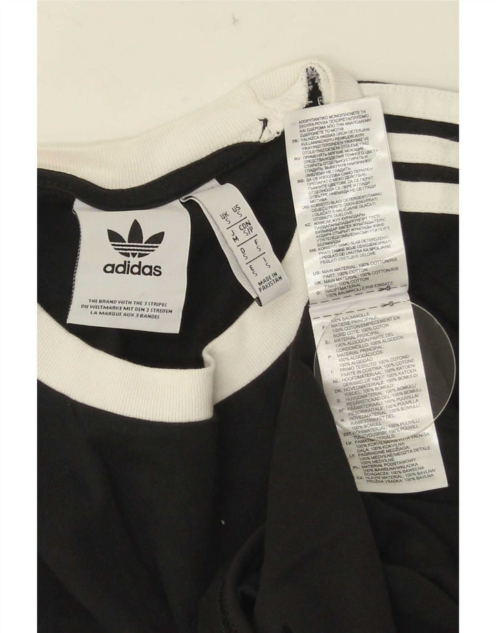 Adidas Męska Koszulka Top Mała Czarna Bawełna