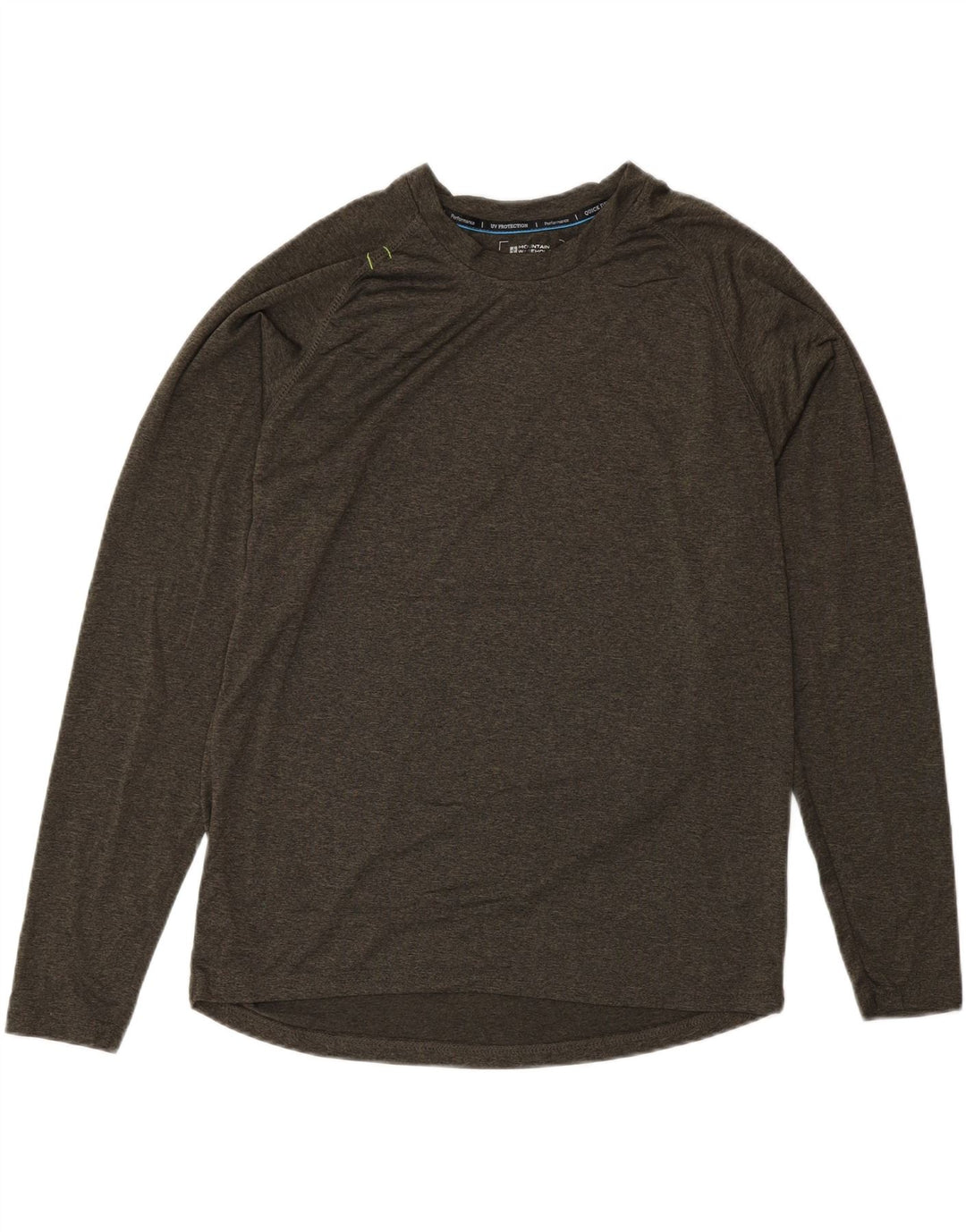 Męski top IsoCool Mountain Warehouse z długim rękawem, średni khaki, nakrapiany