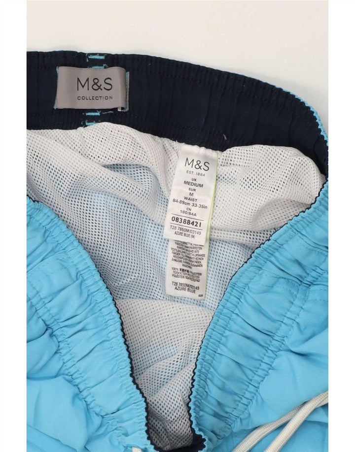 Męskie spodenki kąpielowe Marks & Spencer, średni niebieski, poliester