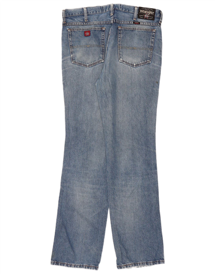 WRANGLER Męskie proste dżinsy W36 L34 Niebieskie, bawełniane
