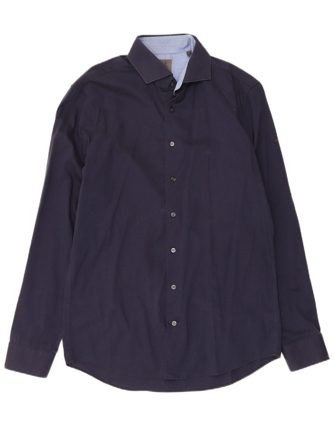 Męska dopasowana koszula Calvin Klein rozmiar 39 15 1/2 Średni granatowy bawełniany