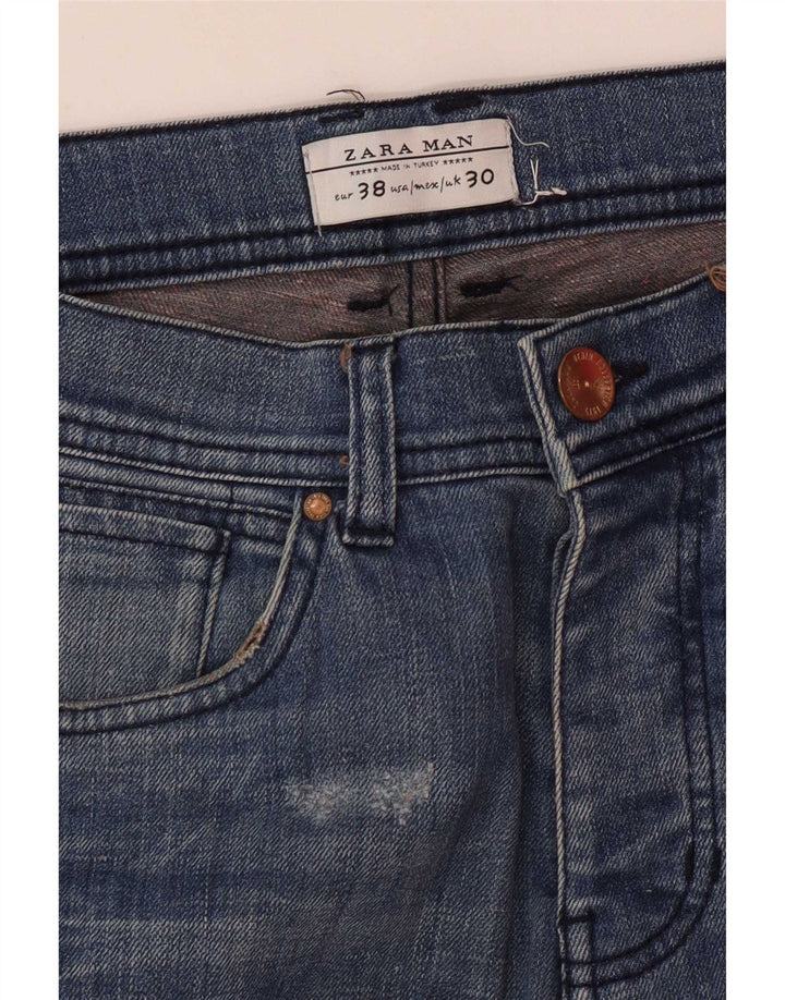 Męskie jeansy Zara w trudnej sytuacji EU 38 Small W30 L32 Niebieskie