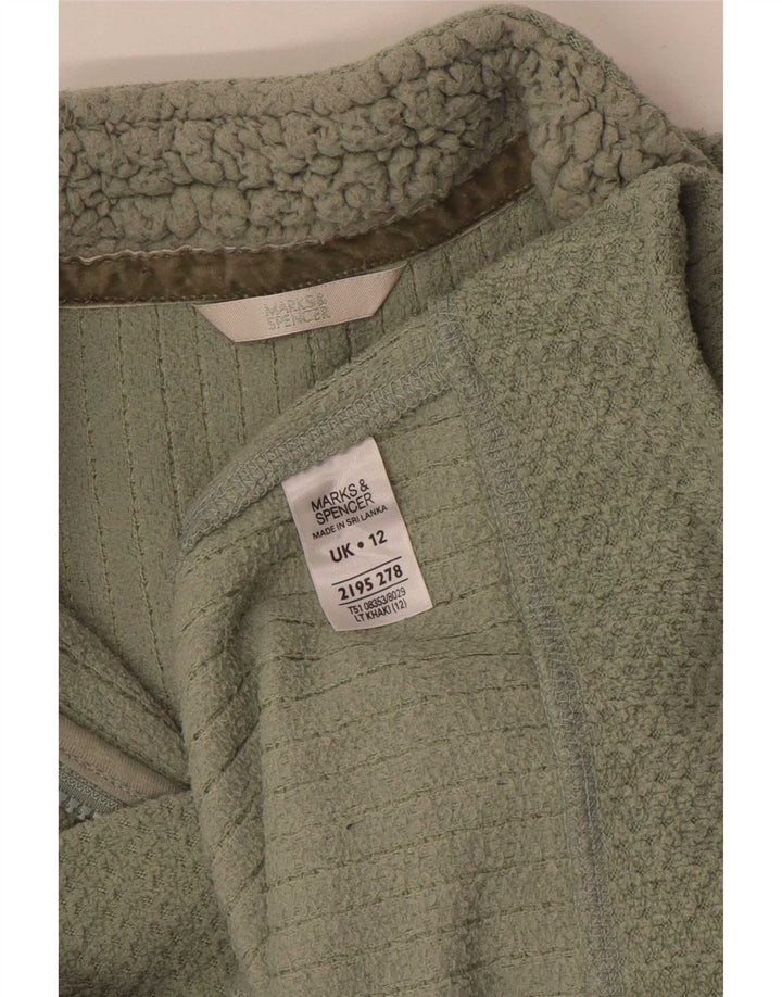 Damski sweter Marks & Spencer z zamkiem błyskawicznym, UK 12, średni khaki