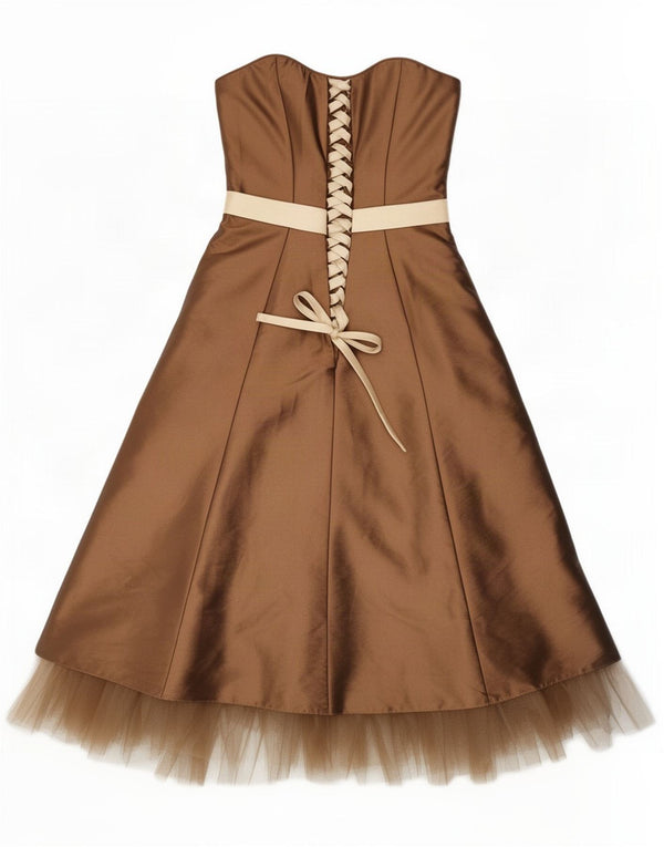 Hilary Morgan Damska sukienka tutu bez ramiączek UK 10 Small Brown