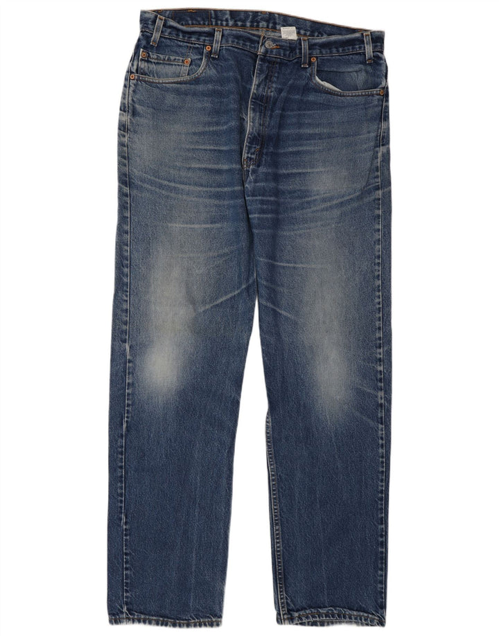 Męskie jeansy Levi's 505 o regularnym kroju W40 L34, niebieska bawełna