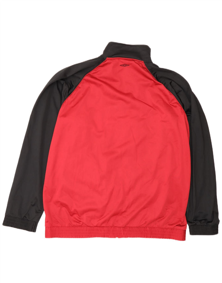 Męska kurtka dresowa Umbro UK 47/49 2XL Czerwony poliester z blokami kolorów