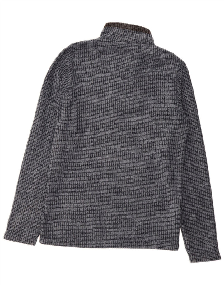 Męski sweter polarowy Weird Fish z zamkiem błyskawicznym, mały, granatowy, poliester