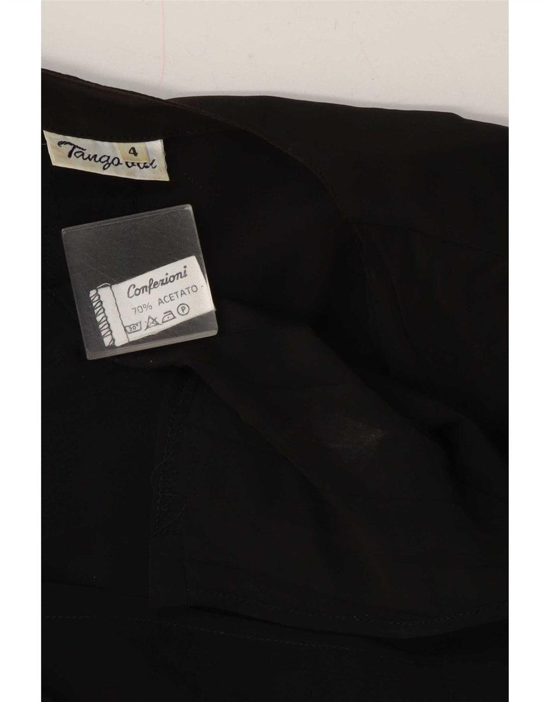 Damska bluzka oversize w stylu vintage, zawijana Top US 4 Small Black Acetate