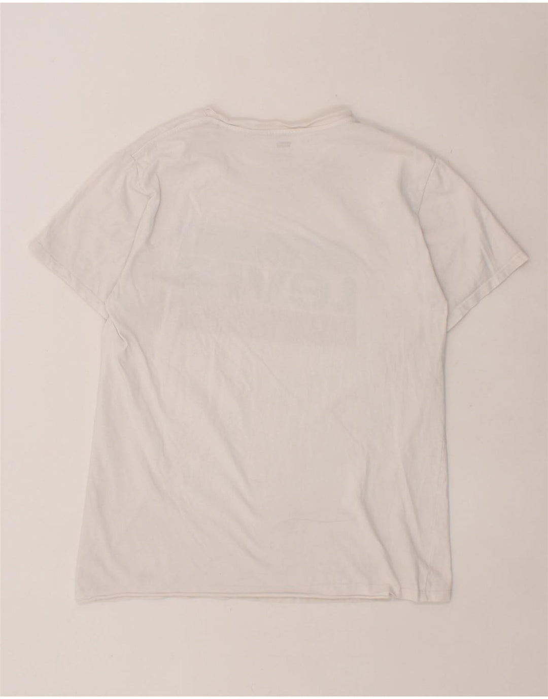 LEVI'S Mens Graphic T-Shirt Top Medium White Vintage Levi's and Second-Hand Levi's from Messina Hembry 