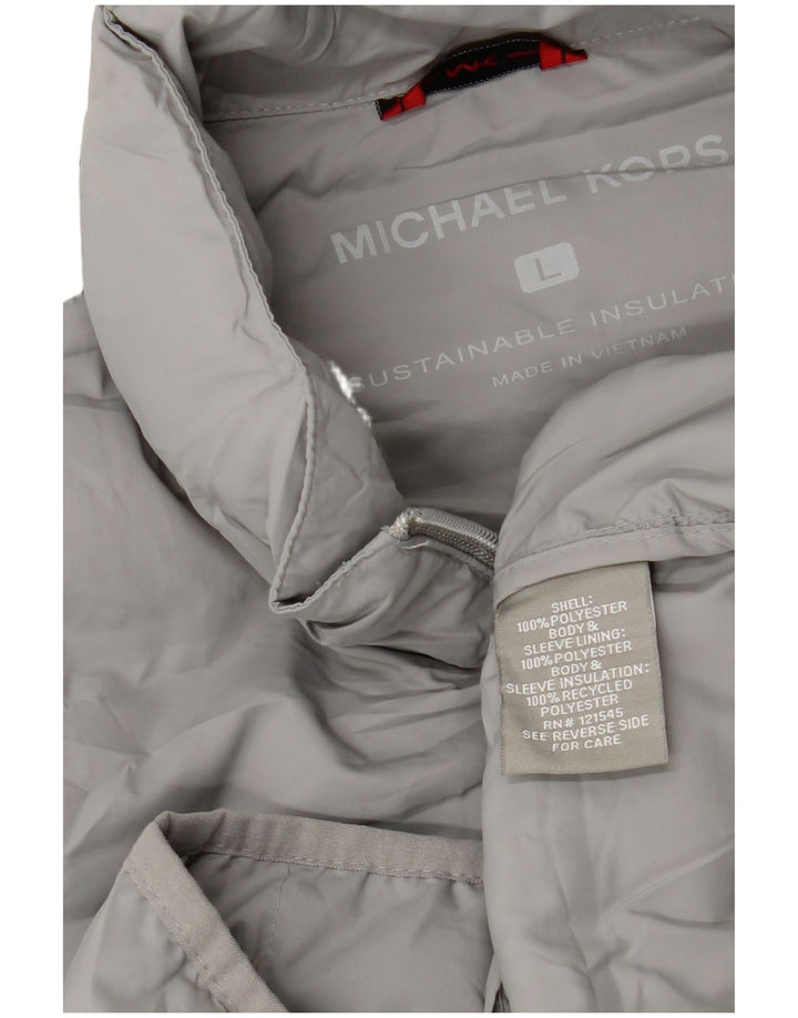 MICHAEL KORS Mens Padded Jacket UK 40 Large Grey Polyester
