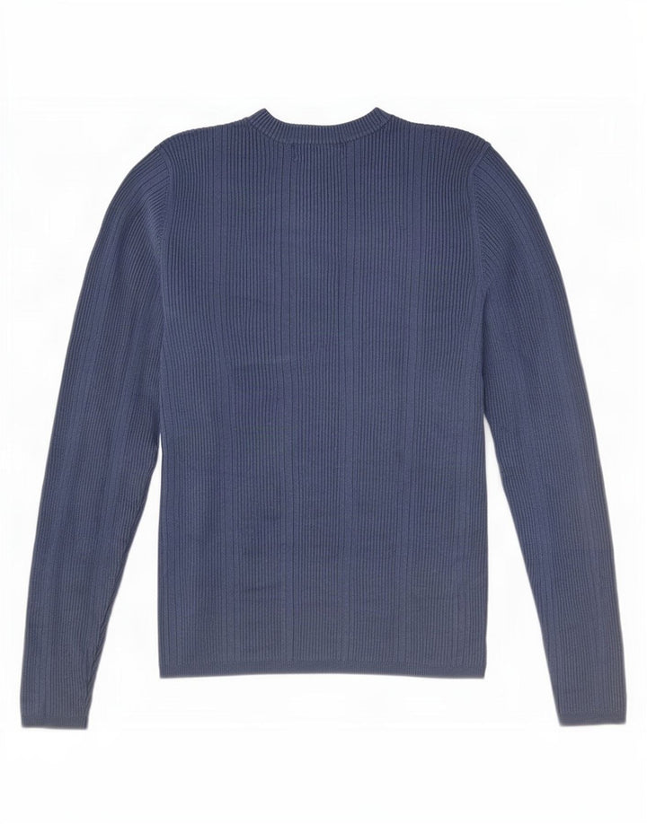 Sweter damski Marks & Spencer z okrągłym dekoltem, UK 12, średni niebieski, wiskoza