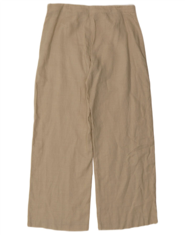 Spodnie damskie Stefanel z szerokimi nogawkami IT 44 Medium W30 L29 Beżowe Ramie