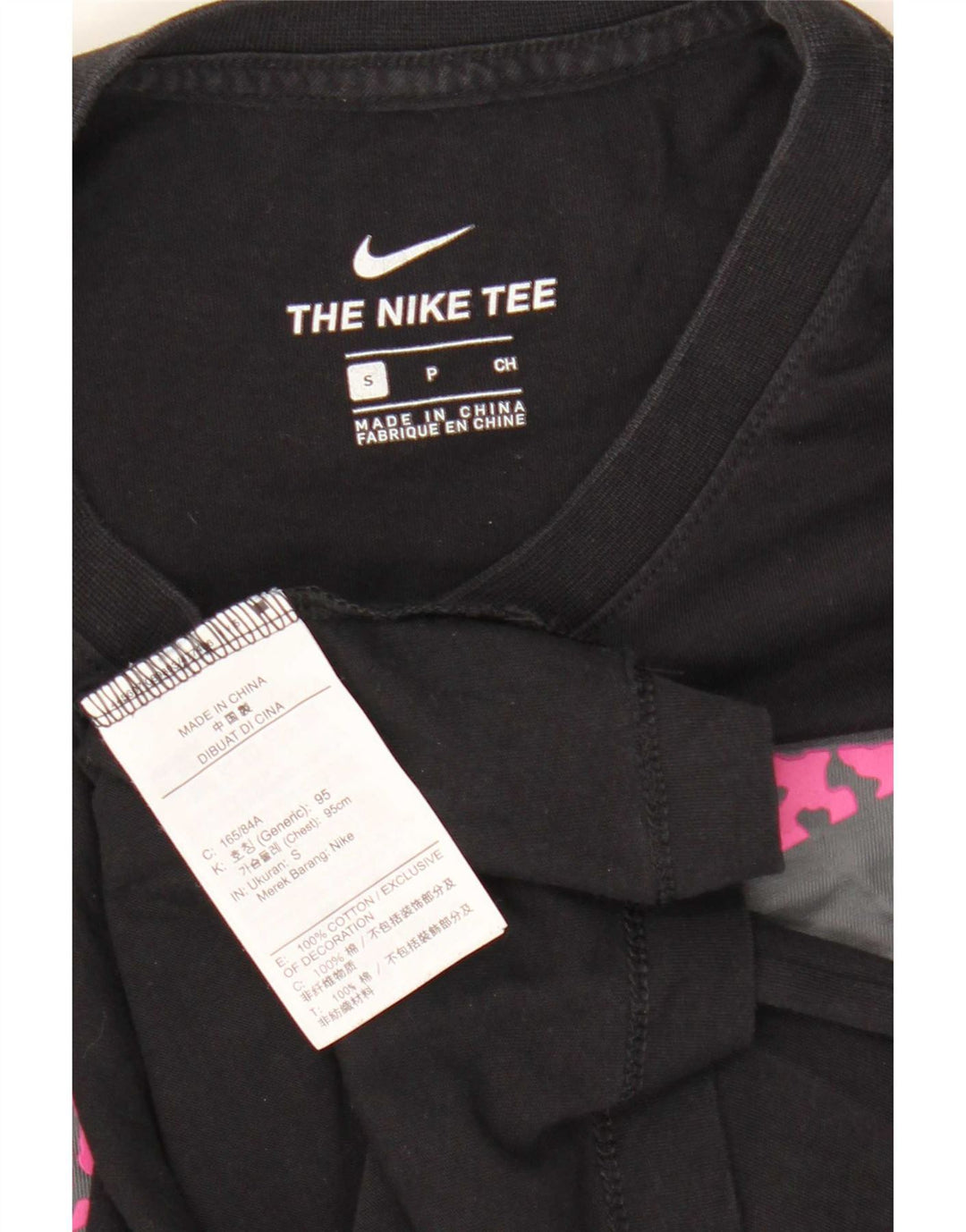 Męski T-shirt z grafiką Nike, mały, czarny, bawełniany