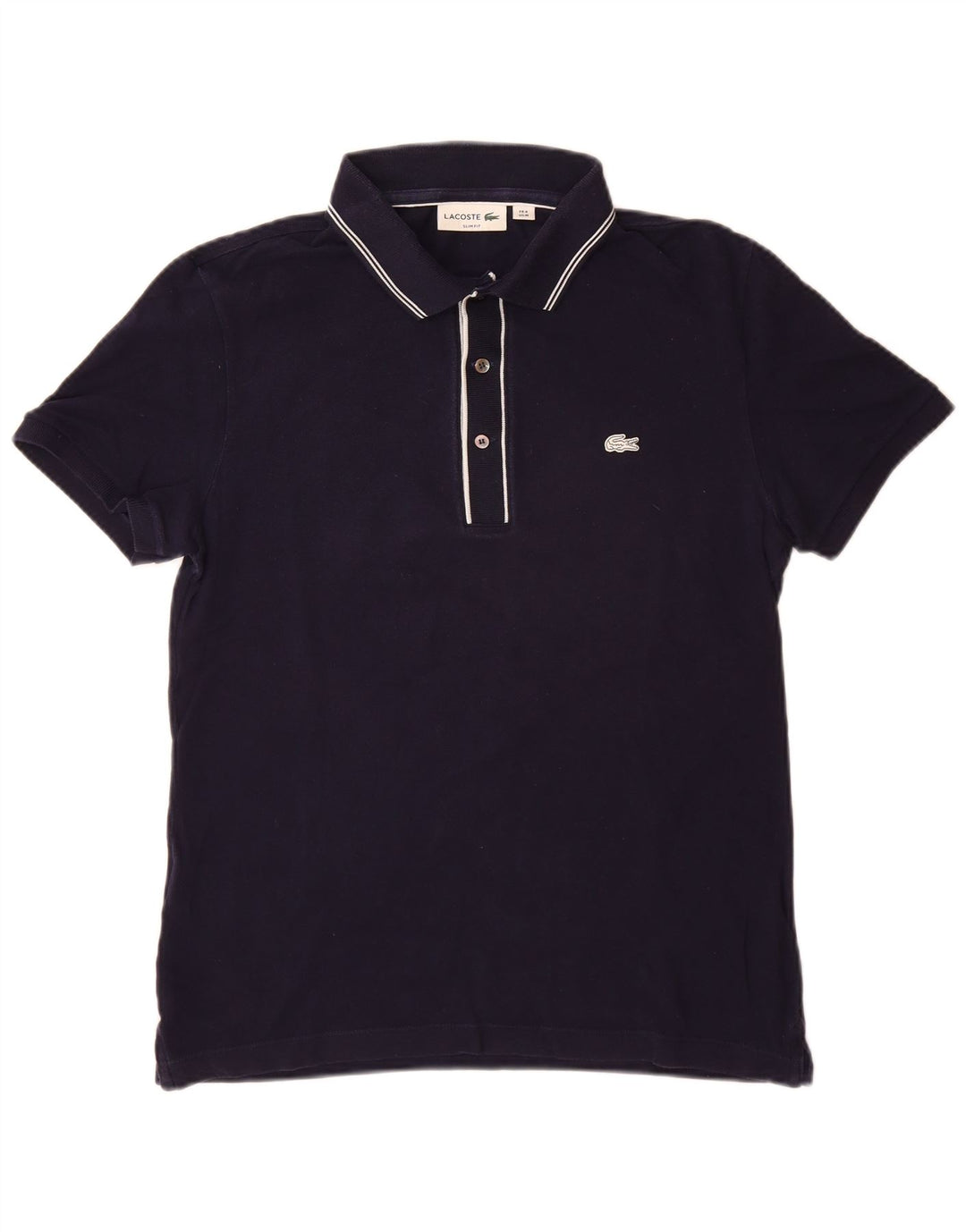 Męska koszulka polo LACOSTE Slim Fit, rozmiar 4, średnia, granatowa, bawełniana