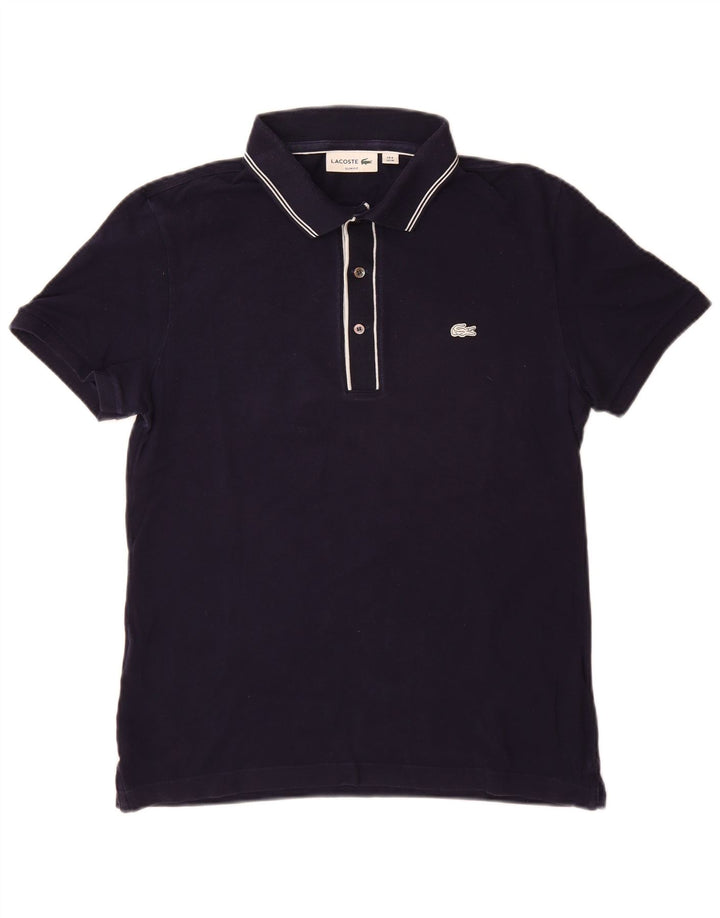 Męska koszulka polo LACOSTE Slim Fit, rozmiar 4, średnia, granatowa, bawełniana