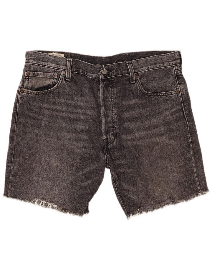 Męskie spodenki jeansowe Levi's 501 W36, duże, szare, bawełniane