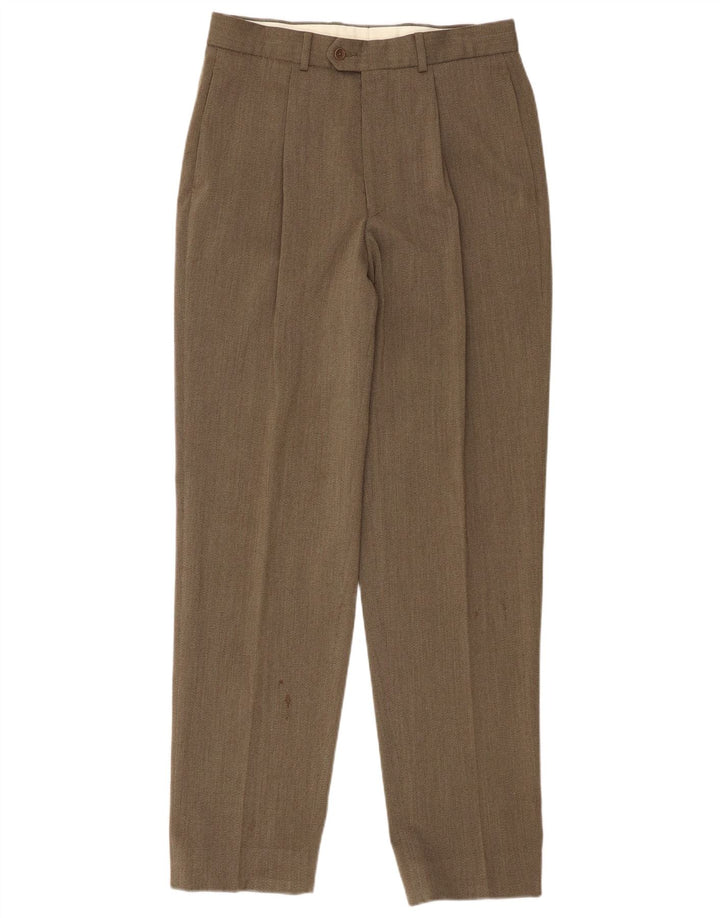Marks & Spencer Męskie spodnie garniturowe W32 L33 Khaki, nowa wełna