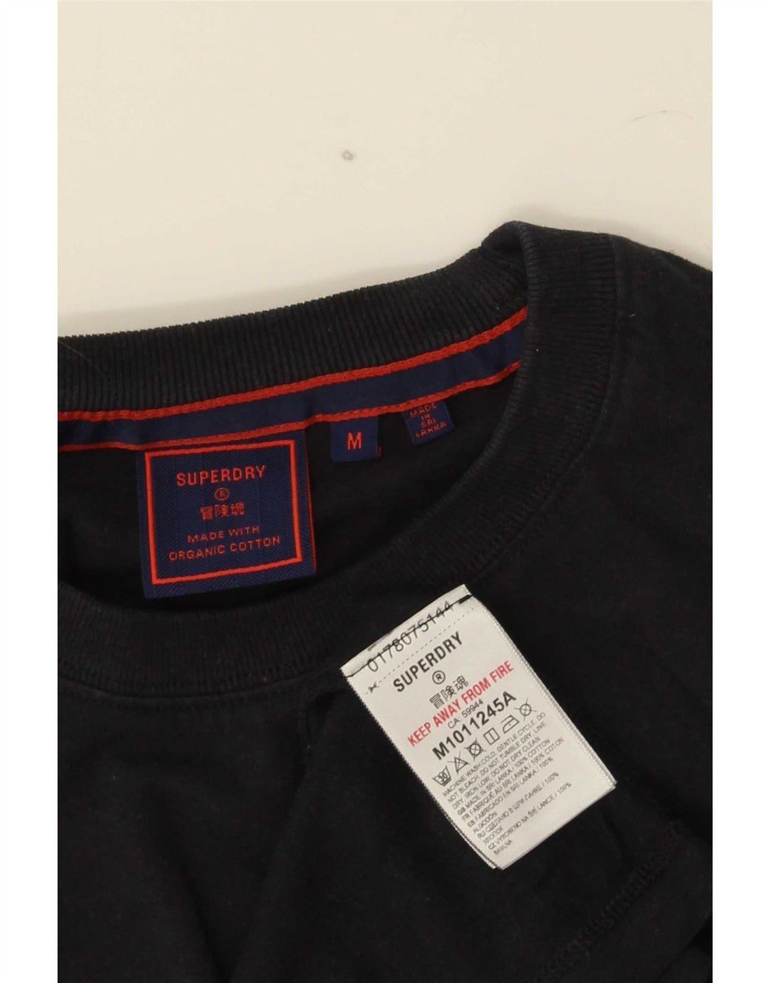 T-shirt męski Superdry, bawełniany, średni czarny