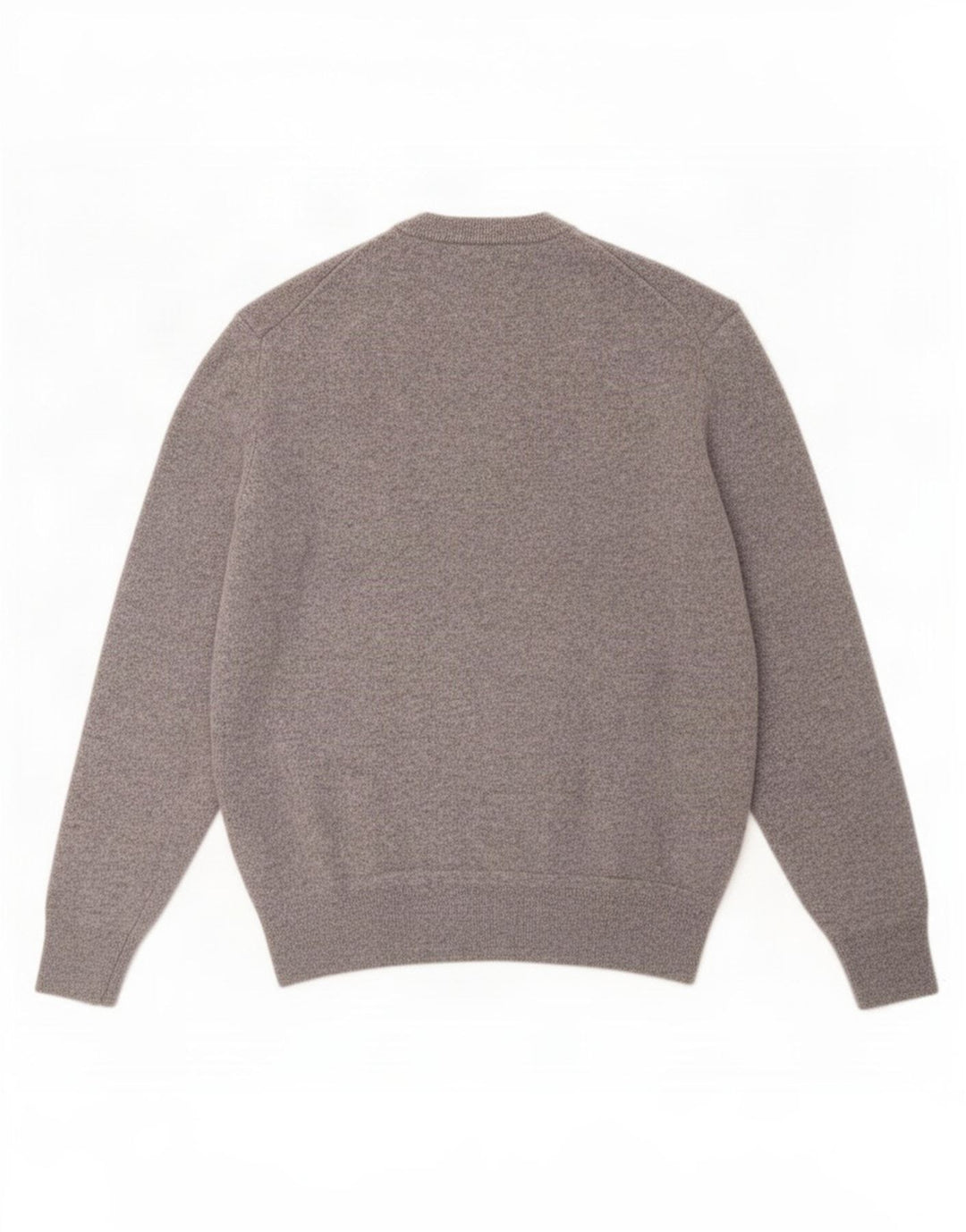 Męski sweter z okrągłym dekoltem Zara, średnioszary, wełniany