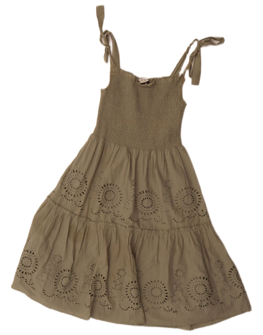 Damska sukienka letnia Zara UK 8, mała, khaki, poliester