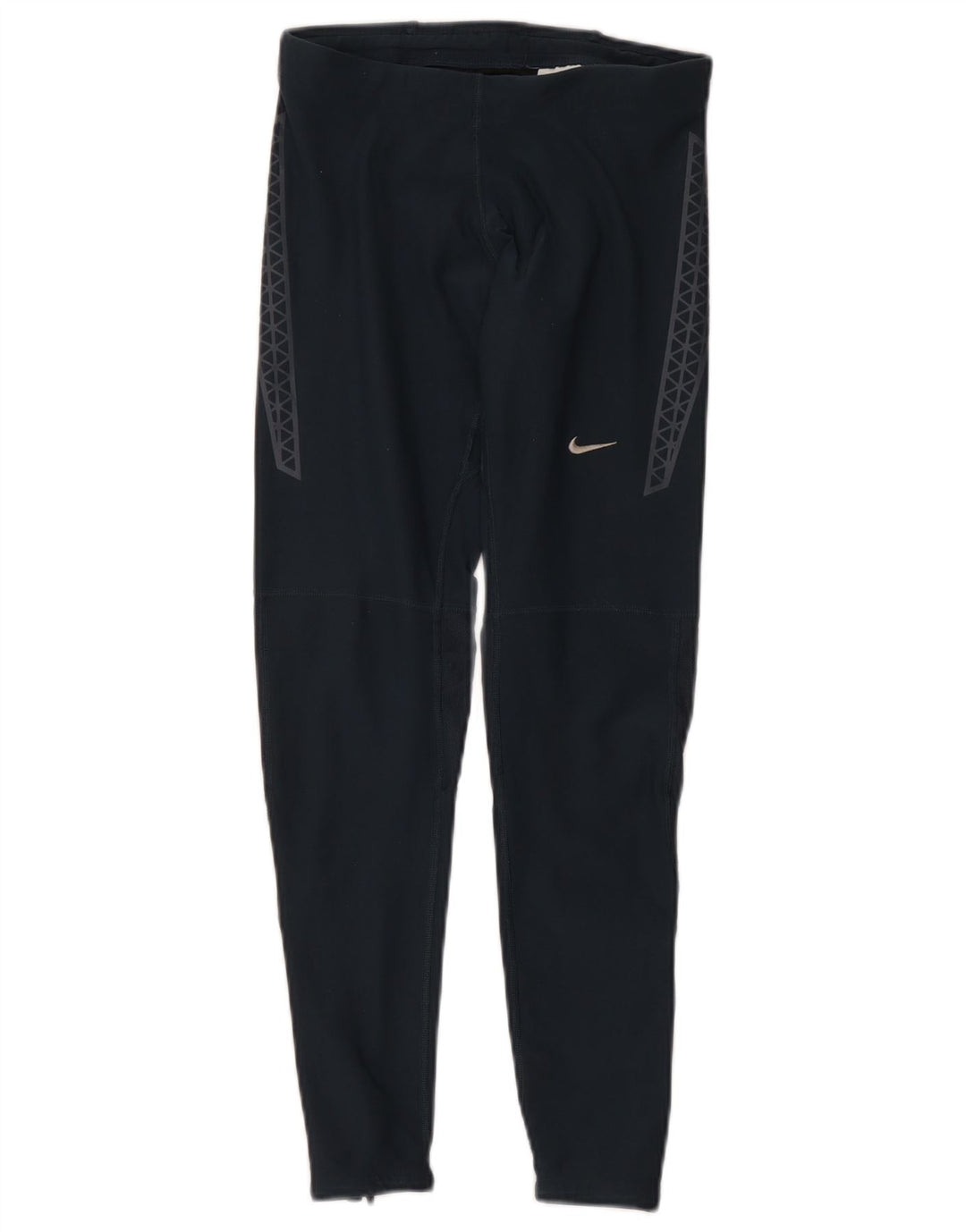 Damskie legginsy Nike Dri Fit UK 12, średni granatowy, geometryczny poliester