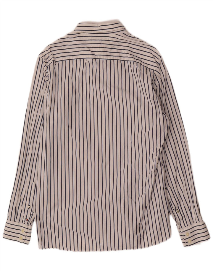 Koszula męska Tommy Hilfiger, bawełniana w średnie białe paski