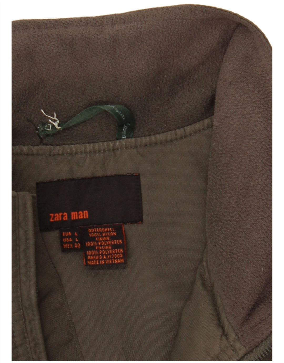 Męska kurtka bomberka Zara UK 40, duża nylonowa khaki