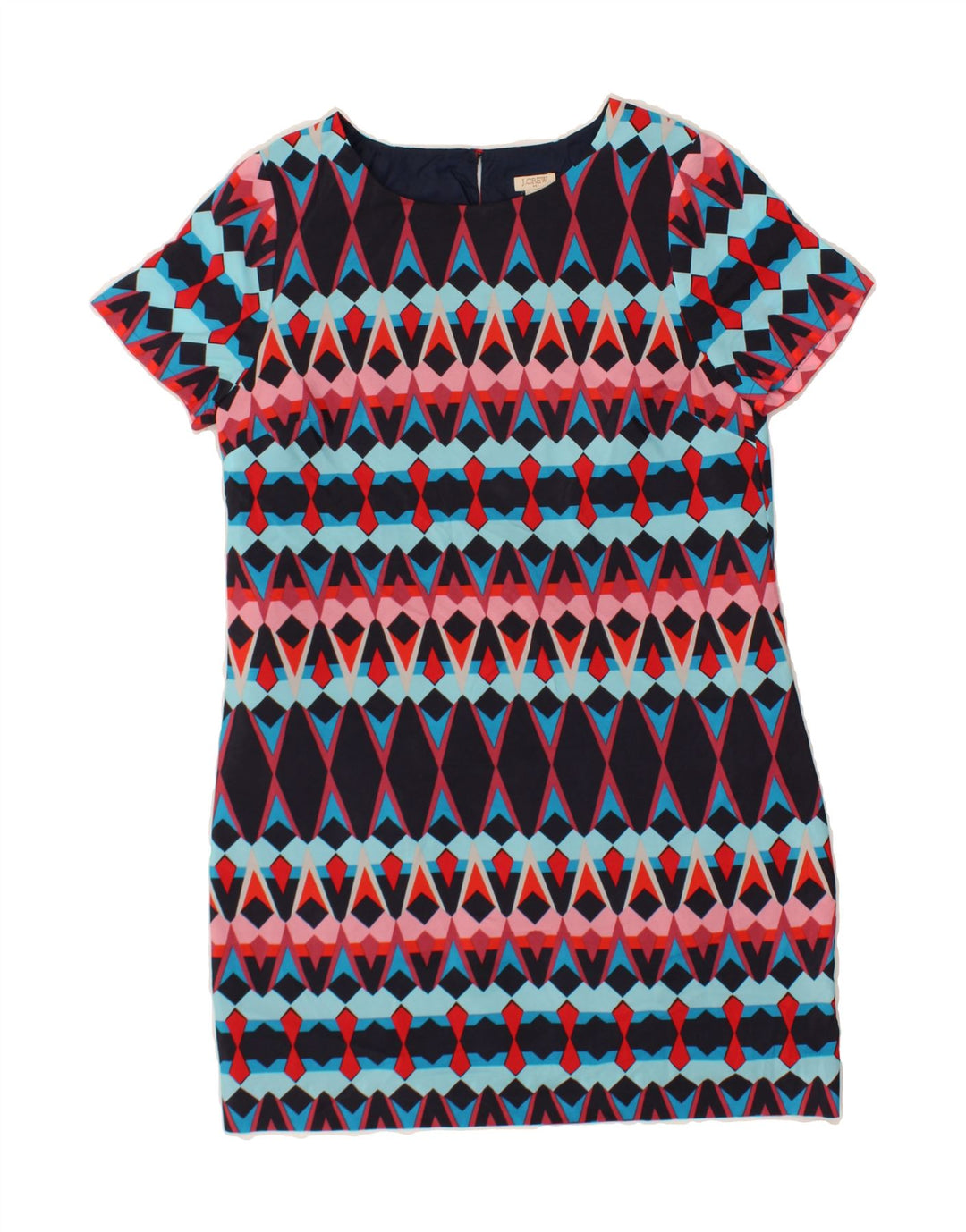 J. CREW Womens Sheath Dress US 8 Medium Multicoloured Argyle/Diamond Vintage J. Crew and Second-Hand J. Crew from Messina Hembry 