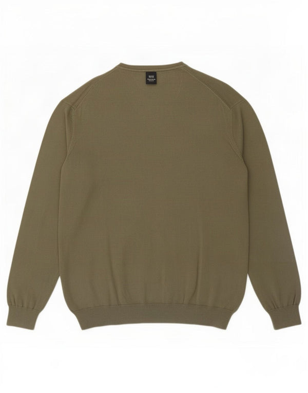 Męski sweter z okrągłym dekoltem Marlboro Classics 2XL Khaki