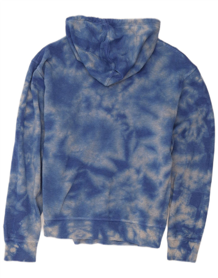 Męski sweter z kapturem Champion, średni niebieski, bawełniany Tie Dye