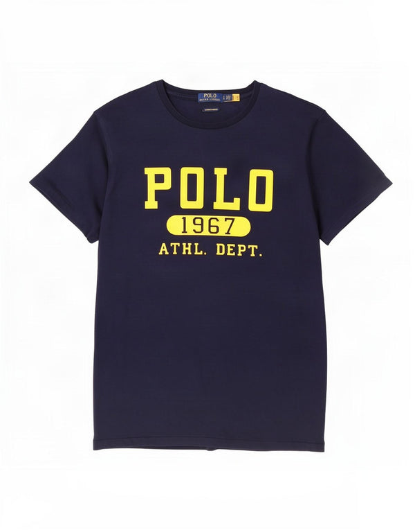 Polo Ralph Lauren Męski T-shirt z grafiką o dopasowanym kroju, duży, granatowy