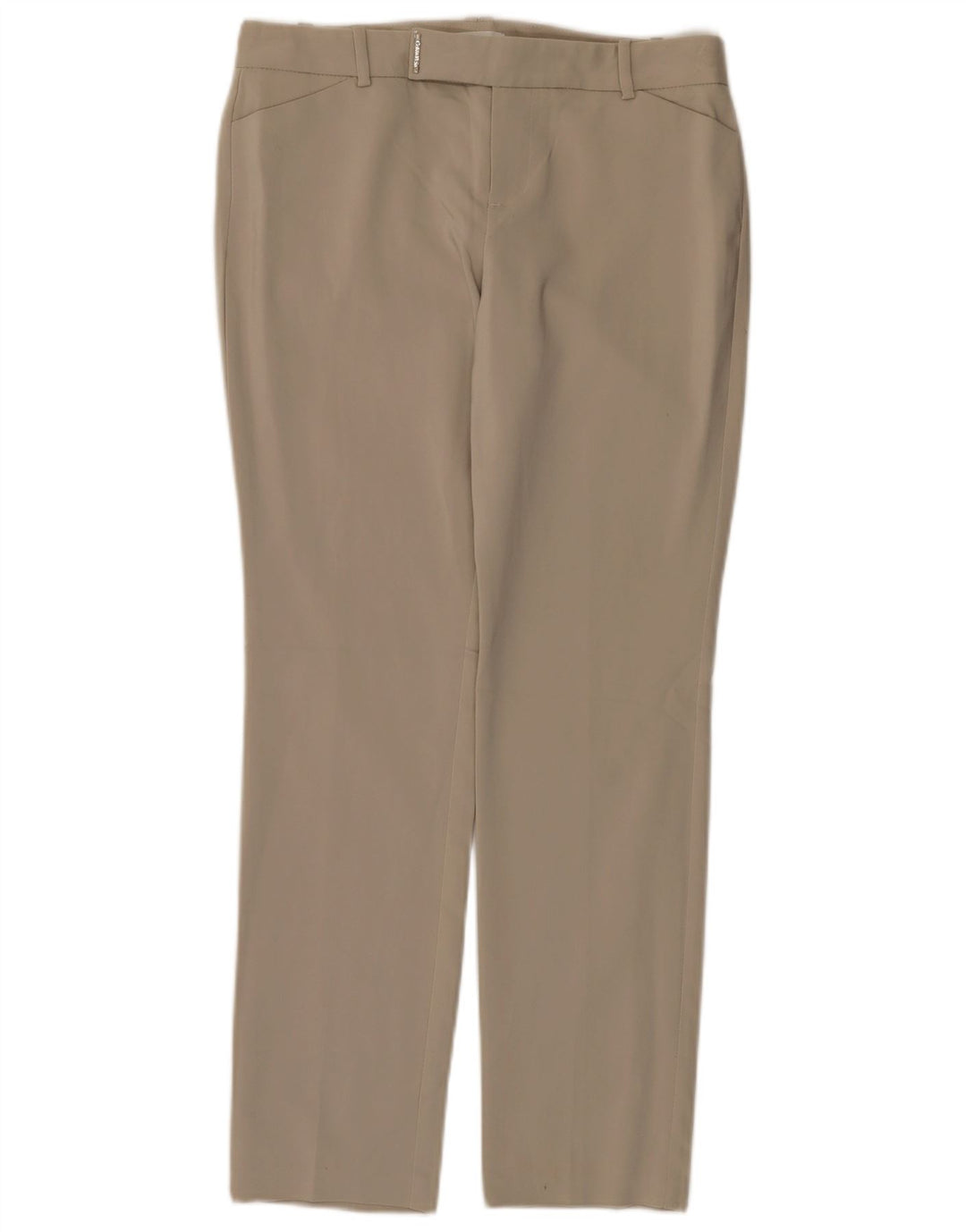 CALVIN KLEIN Damskie proste spodnie na co dzień US 4 Small W30 L28 Beżowe