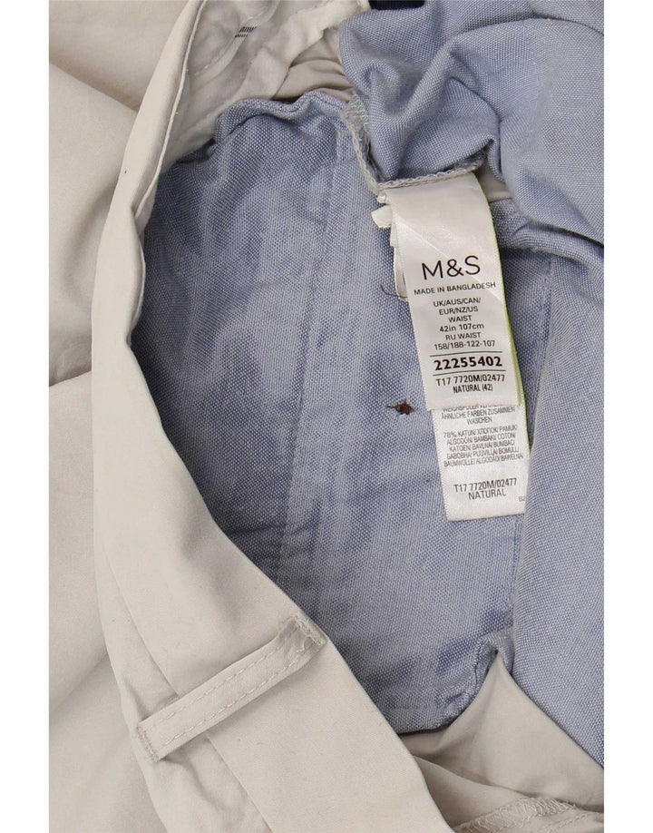 Marks & Spencer Męskie spodenki Chino W42 2XL Beżowa bawełna